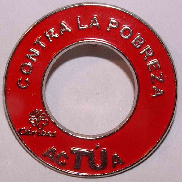 Pins 024 - Cáritas - Act against poverty