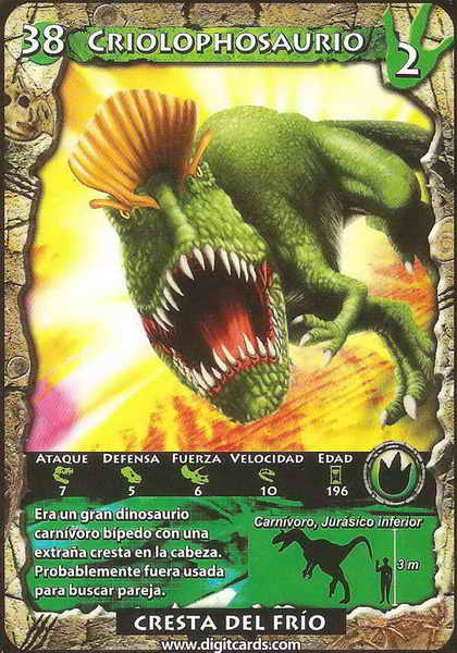 Cryolophosaurus (combat card)