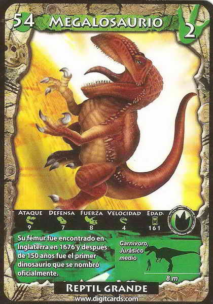 54 · Megalosaurus (combat card)