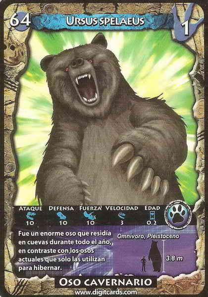 64 · Ursus spelaeus (combat card)