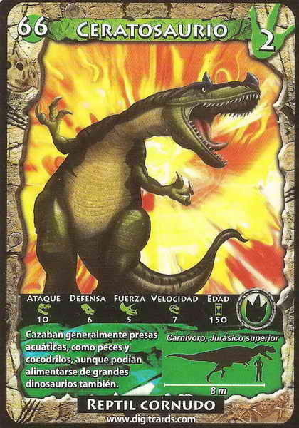 66 · Ceratosaurus (combat card)