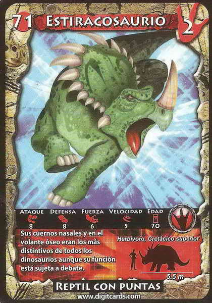 71 · Styracosaurus (combat card)