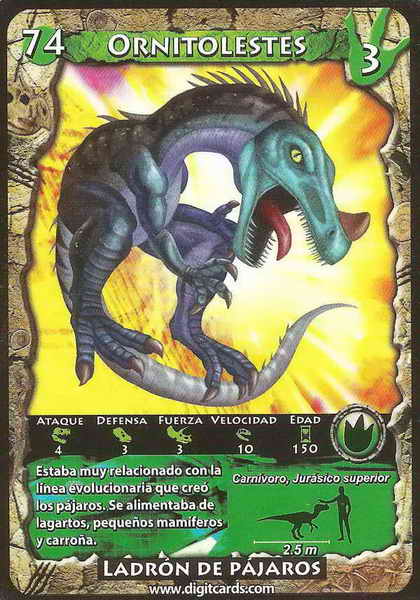 74 · Ornitholestes (combat card)