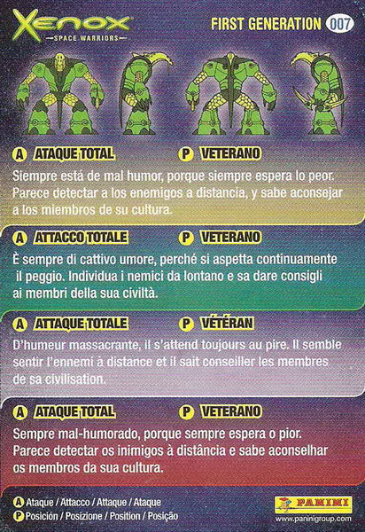 Supril: card back
